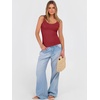 image:imageANRABESS Womens V Neck Tank Top Ribbed Knit Summer Casual CamisoleRed