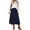 image:imageANRABESS Womens A Line High Waist Fall Midi SkirtNavy Blue