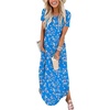 Floral Blue White Pink