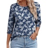 Deep Blue White Floral