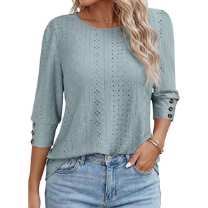 image:imageANRABESS Womens Tops 34 Sleeve Fall Business Casual BlousesGreen