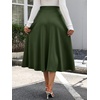 image:imageANRABESS Womens ALine Elastic High Waist Midi SkirtsArmy Green