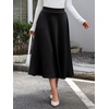 image:imageANRABESS Womens ALine Elastic High Waist Midi SkirtsBlack