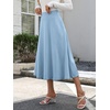 image:imageANRABESS Womens ALine Elastic High Waist Midi SkirtsLight Blue