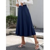 image:imageANRABESS Womens ALine Elastic High Waist Midi SkirtsNavy Blue