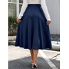 image:imageANRABESS Womens ALine Elastic High Waist Midi SkirtsNavy Blue