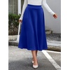 image:imageANRABESS Womens ALine Elastic High Waist Midi SkirtsRoyal Blue