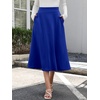image:imageANRABESS Womens ALine Elastic High Waist Midi SkirtsRoyal Blue