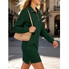 image:imageANRABESS Womens Long Sleeve Half Zip Mini DressDeep Green