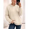 image:imageANRABESS Womens Waffle Knit Oversized Hoodie SweatshirtsParchment