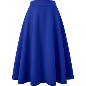 image:imageANRABESS Womens ALine Elastic High Waist Midi SkirtsRoyal Blue