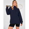 image:imageANRABESS Hoodies for Women Henley Collar Oversized SweatshirtDark Blue