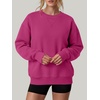 image:imageANRABESS Sweatshirt for Women Crewneck Fleece 2026 Fall OutfitsRose Red
