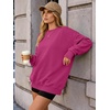 image:imageANRABESS Sweatshirt for Women Crewneck Fleece 2026 Fall OutfitsRose Red