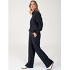 image:imageANRABESS Womens 2 Piece Lounge Set Color Block Tracksuit SweatsuitBlack