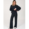 image:imageANRABESS Womens 2 Piece Lounge Set Color Block Tracksuit SweatsuitBlack