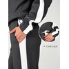 image:imageANRABESS Womens 2 Piece Lounge Set Color Block Tracksuit SweatsuitDark Grey White