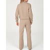 image:imageANRABESS Womens 2 Piece Lounge Set Color Block Tracksuit SweatsuitKhaki White