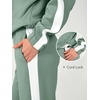 image:imageANRABESS Womens 2 Piece Lounge Set Color Block Tracksuit SweatsuitSage Green White