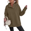 image:imageANRABESS Hoodies for Women Henley Collar Oversized SweatshirtBrown