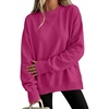 image:imageANRABESS Sweatshirt for Women Crewneck Fleece 2026 Fall OutfitsRose Red