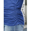 image:imageANRABESS Long Sleeve Shirts for Women V Neck Ruched Side Fall TopsBlue