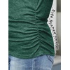image:imageANRABESS Long Sleeve Shirts for Women V Neck Ruched Side Fall TopsForest Green