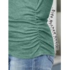 image:imageANRABESS Long Sleeve Shirts for Women V Neck Ruched Side Fall TopsLight Green