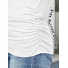 image:imageANRABESS Long Sleeve Shirts for Women V Neck Ruched Side Fall TopsWhite