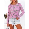 image:imageANRABESS Women Boat Neck Top Fall Long Sleeve Shirts Layer TeePink Black Floral