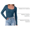 image:imageANRABESS Women Long Sleeve Shirts Scoop Neck Fall Ribbed TopsDeep Blue