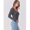 image:imageANRABESS Women Long Sleeve Shirts Scoop Neck Fall Ribbed TopsDeep Grey