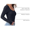 image:imageANRABESS Women Long Sleeve Shirts Scoop Neck Fall Ribbed TopsNavy Blue