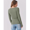 image:imageANRABESS Women Long Sleeve Shirts Scoop Neck Fall Ribbed TopsOlive