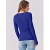 image:imageANRABESS Women Long Sleeve Shirts Scoop Neck Fall Ribbed TopsRoyal Blue