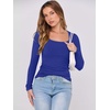 image:imageANRABESS Women Long Sleeve Shirts Scoop Neck Fall Ribbed TopsRoyal Blue