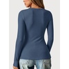 image:imageANRABESS Women Long Sleeve Thermal Shirts Scoop Neck TopGrey Blue