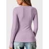 image:imageANRABESS Women Long Sleeve Thermal Shirts Scoop Neck TopPurple