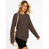 image:imageANRABESS Women Long Sleeve Thermal Top Fleece Shirts with Thumb HoleBrown