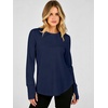 image:imageANRABESS Women Long Sleeve Thermal Top Fleece Shirts with Thumb HoleNavy Blue
