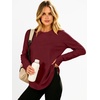 image:imageANRABESS Women Long Sleeve Thermal Top Fleece Shirts with Thumb HoleRed