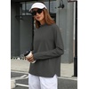 image:imageANRABESS Women Mock Neck Long Sleeve Shirts Striped Oversized Fall TopsGray