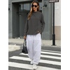image:imageANRABESS Women Mock Neck Long Sleeve Shirts Striped Oversized Fall TopsGray