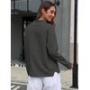 image:imageANRABESS Women Mock Neck Long Sleeve Shirts Striped Oversized Fall TopsGray