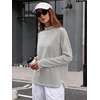 image:imageANRABESS Women Mock Neck Long Sleeve Shirts Striped Oversized Fall TopsGrey White Striped