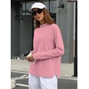 image:imageANRABESS Women Mock Neck Long Sleeve Shirts Striped Oversized Fall TopsPink