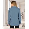 image:imageANRABESS Womens Half Zip Sweatshirts Loose Fleece PulloverGray Blue