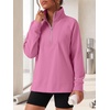 image:imageANRABESS Womens Half Zip Sweatshirts Loose Fleece PulloverHot Pink