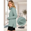 image:imageANRABESS Womens Half Zip Sweatshirts Loose Fleece PulloverSage Green