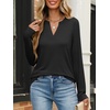 image:imageANRABESS Womens Long Sleeve Shirts V Neck Business Casual Work Tunic Tops Basic Tees 2026 Fall OutfitsBlack